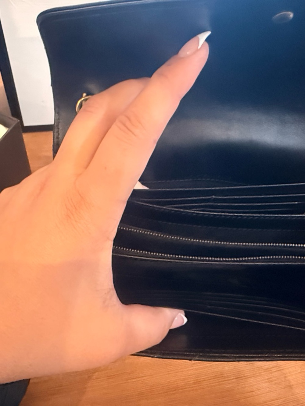 Gucci Black Chevron Matelassé Mini Bag with Gold Double G - Picture 7 of 8